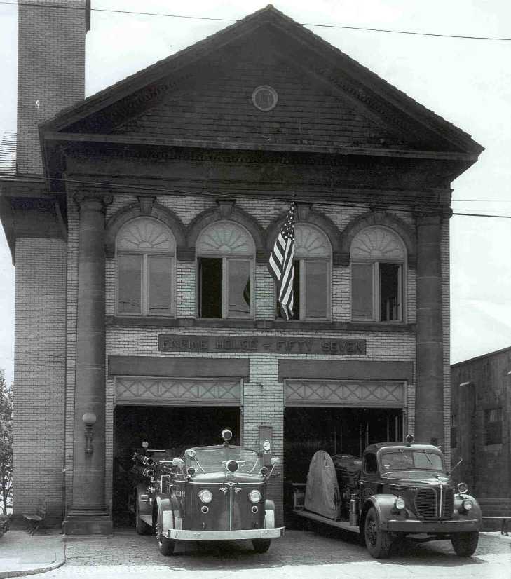 The Brookline Engine House #57 in 1952, Pittsburgh, PA.
