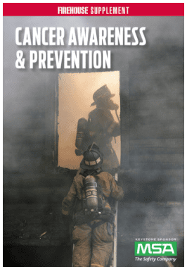 The cover of a Firehouse Supplement titled, "Cancer Awareness & Prevention"