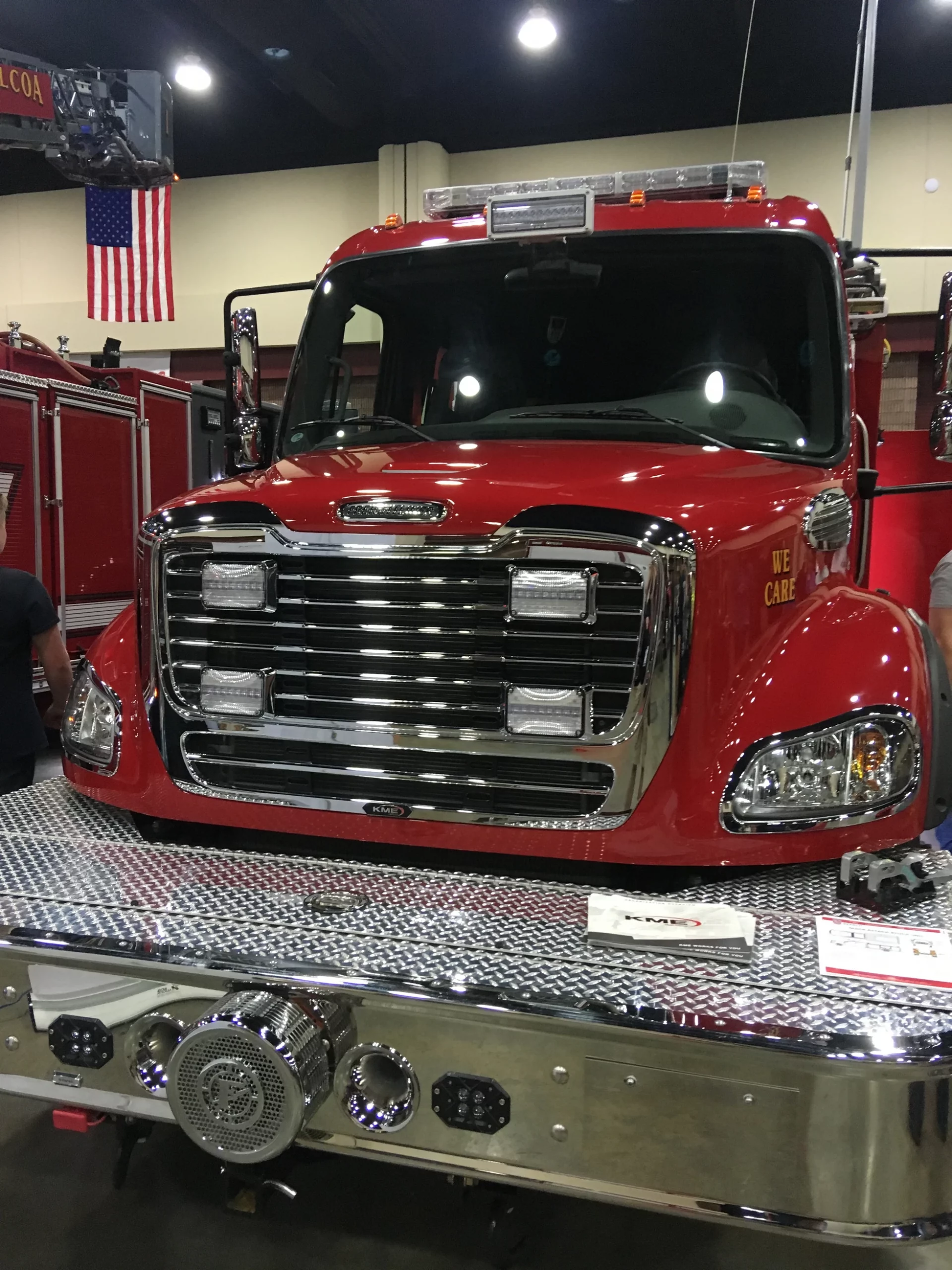 A firetruck is on display at the Smoky Mountain Fire/Rescue Expo.