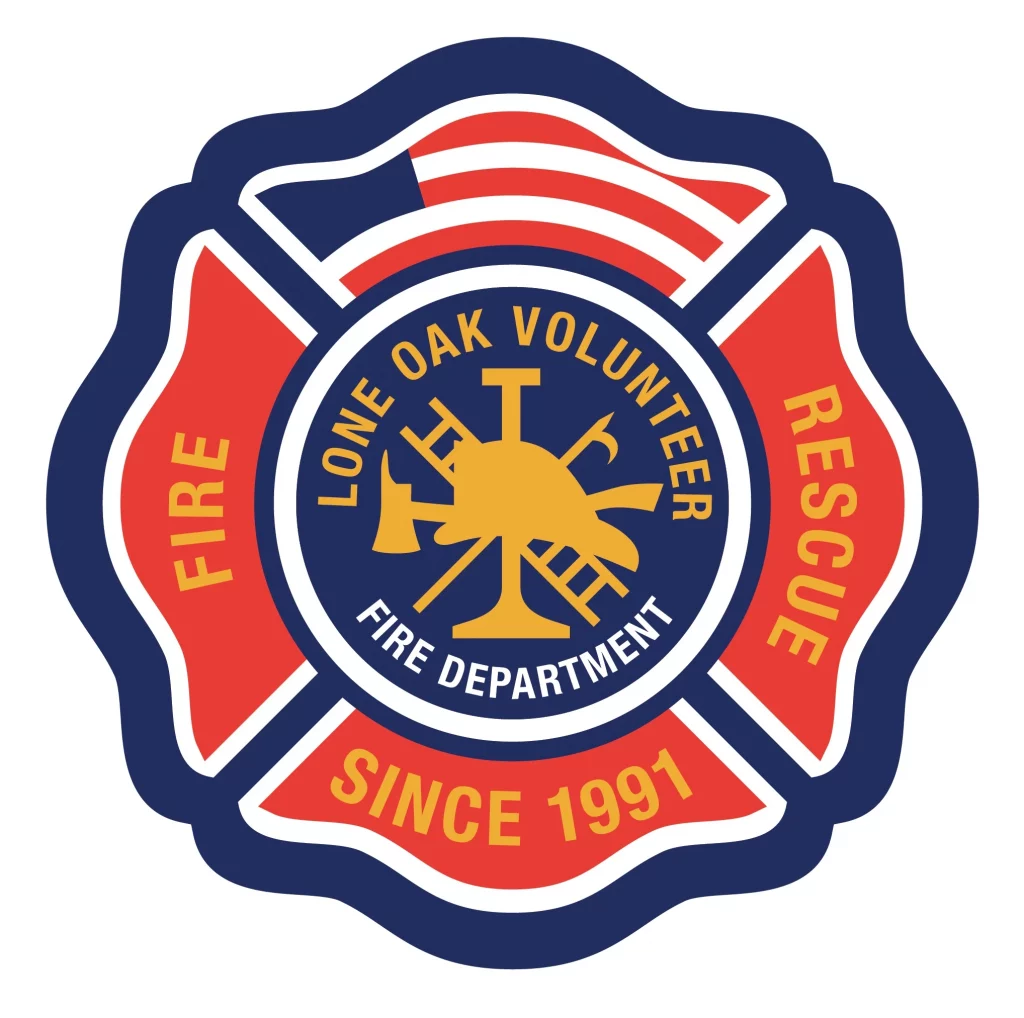 The crest for Lone Oak Volunteer Fire Department