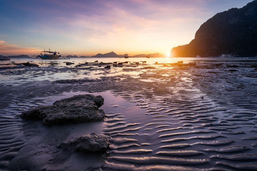 ebb, flow, low tide, horizon, reflection, beach