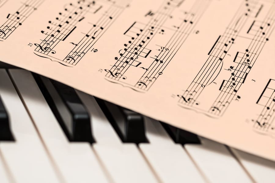 music, sheet music, piano