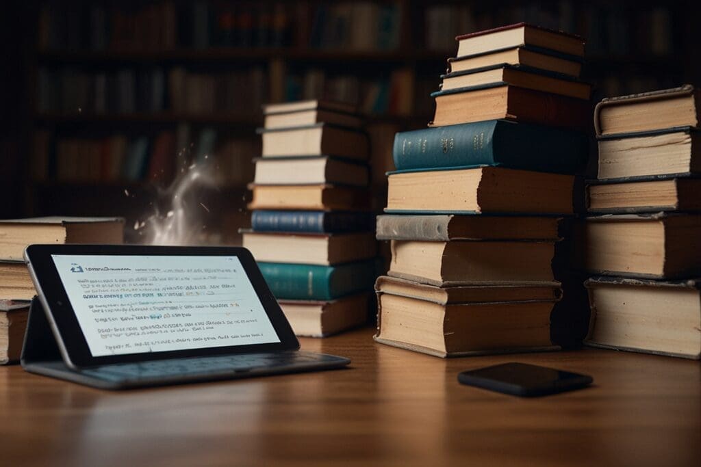 learning, books, tablet