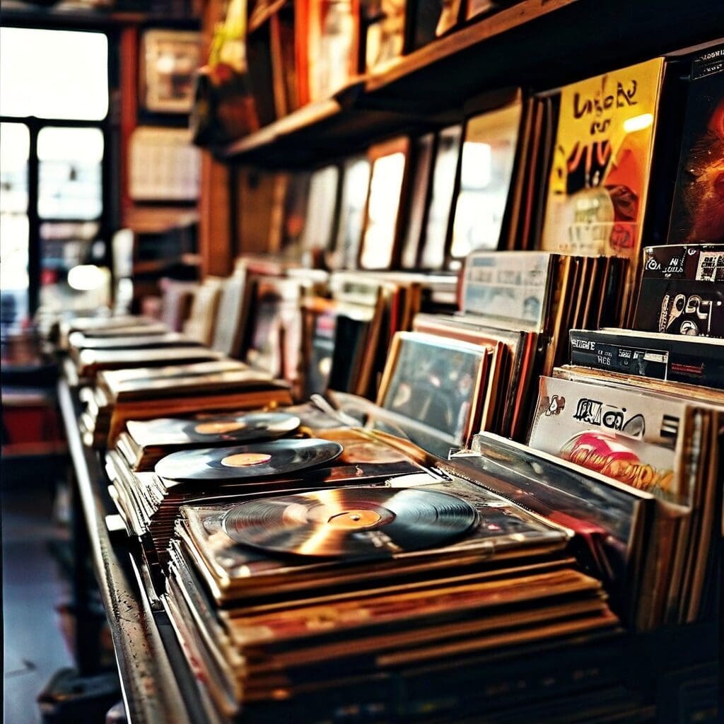 records, record store, vintage